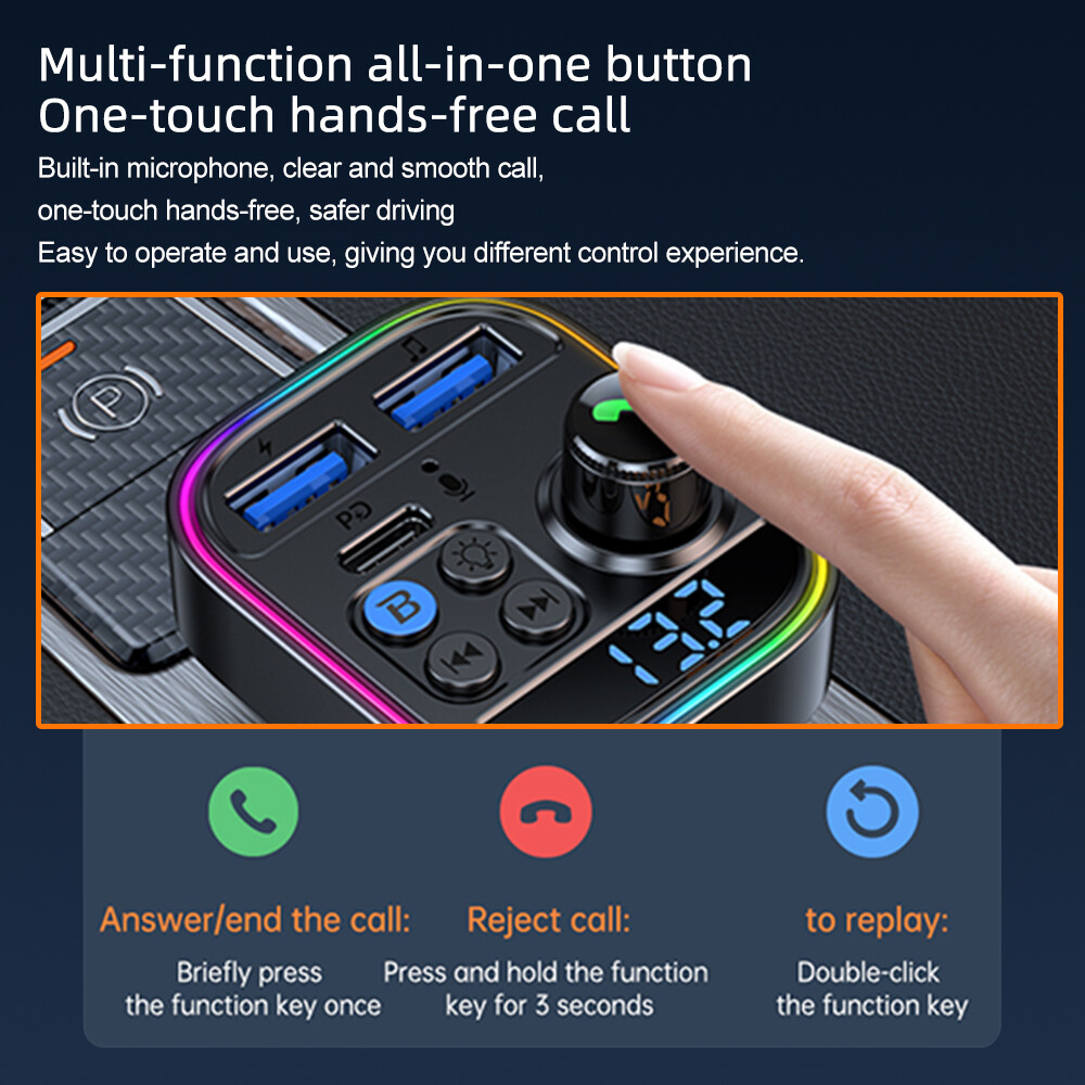 Wireless Bluetooth Car Kit MP3 Player FM Transmitter Radio Adapter USB Charger*