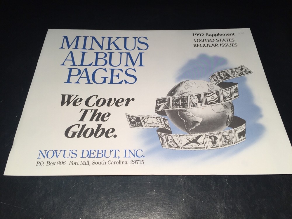 Minkus United States Regular Issues Stamp Album Supplement Pages- 1992