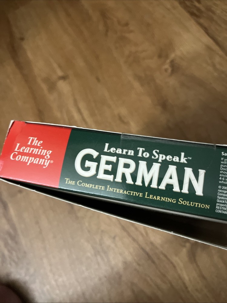 Learn to Speak German Complete Interactive Course 2001 The Learning Company
