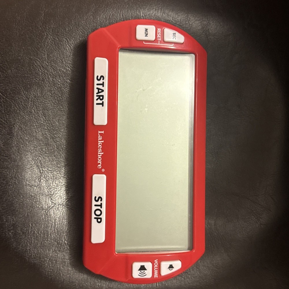 Lakeshore Learning Large Classroom Digital Timer Red LCD Teacher Timer Tested