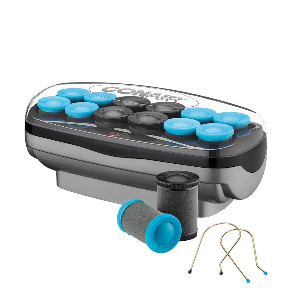 Custom Curls & Waves Rollers, 12 Multi-Size Ceramic Rollers with Clips