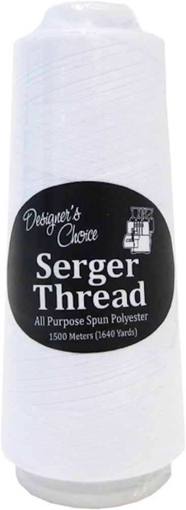 12 Black & White Serger Thread Spools for Quilting Embroidery Overlock