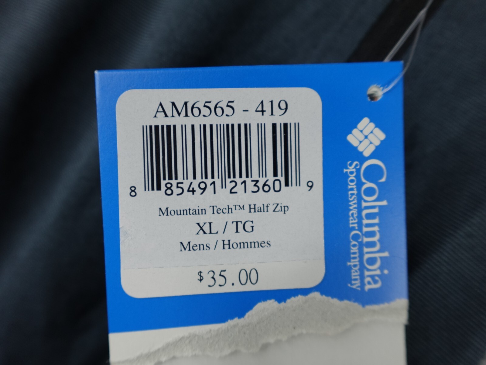 Men's Columbia Mountain Tech 1/2 Zip L/S Shirt Dark Teal Blue Sz XL New With Tag