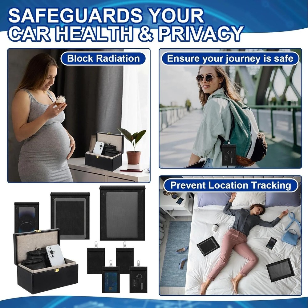 Faraday Box & Multi-Sized Bags - Fireproof, Waterproof Travel Security Solution