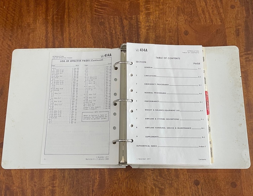 Cessna 414a Pilots Operating Handbook