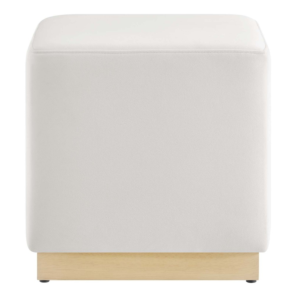 Modway 17" Square Performance Velvet Upholstered Ottoman