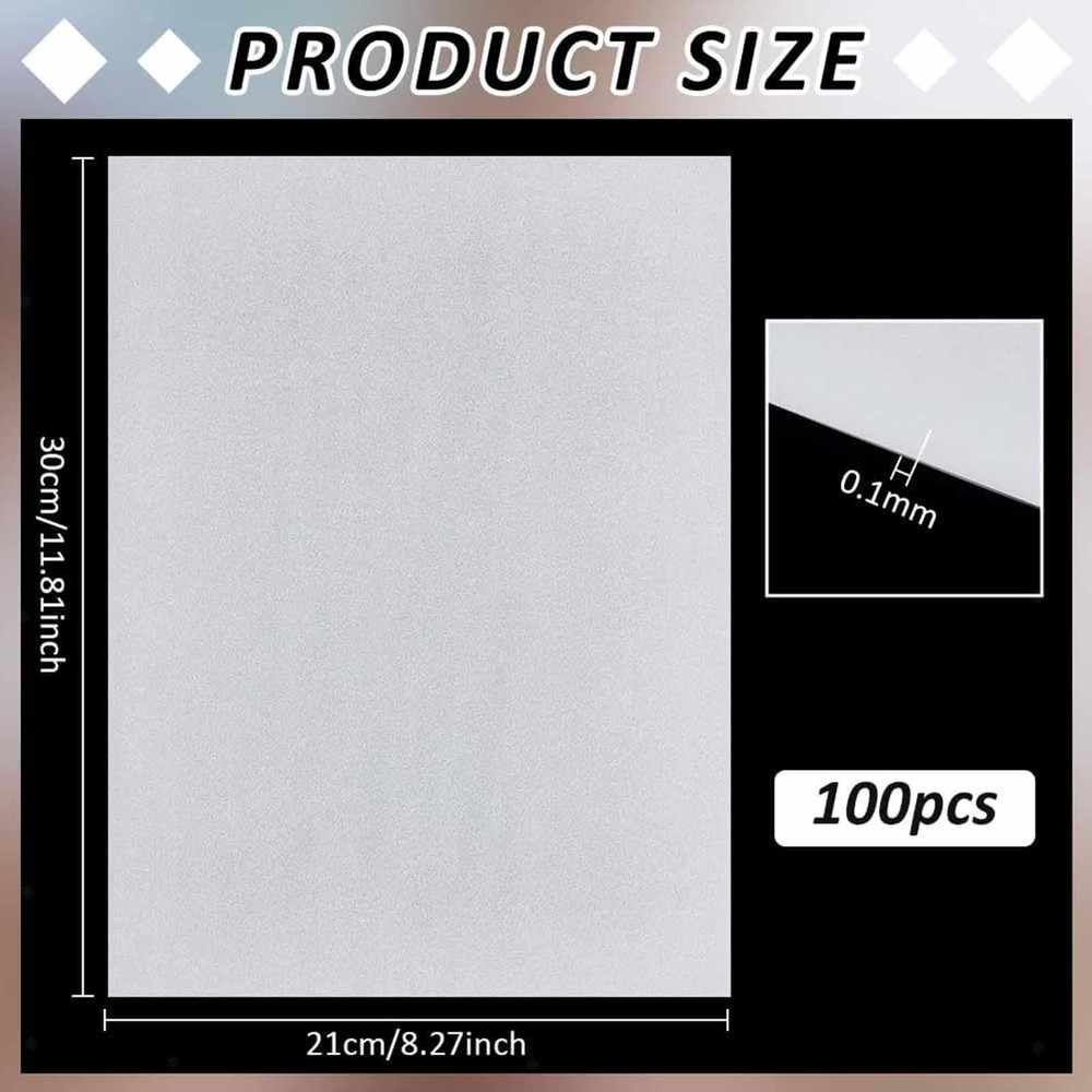 100Pcs Freezer Paper Sheets Foundation Piecing Papers DIY Projects Handmade