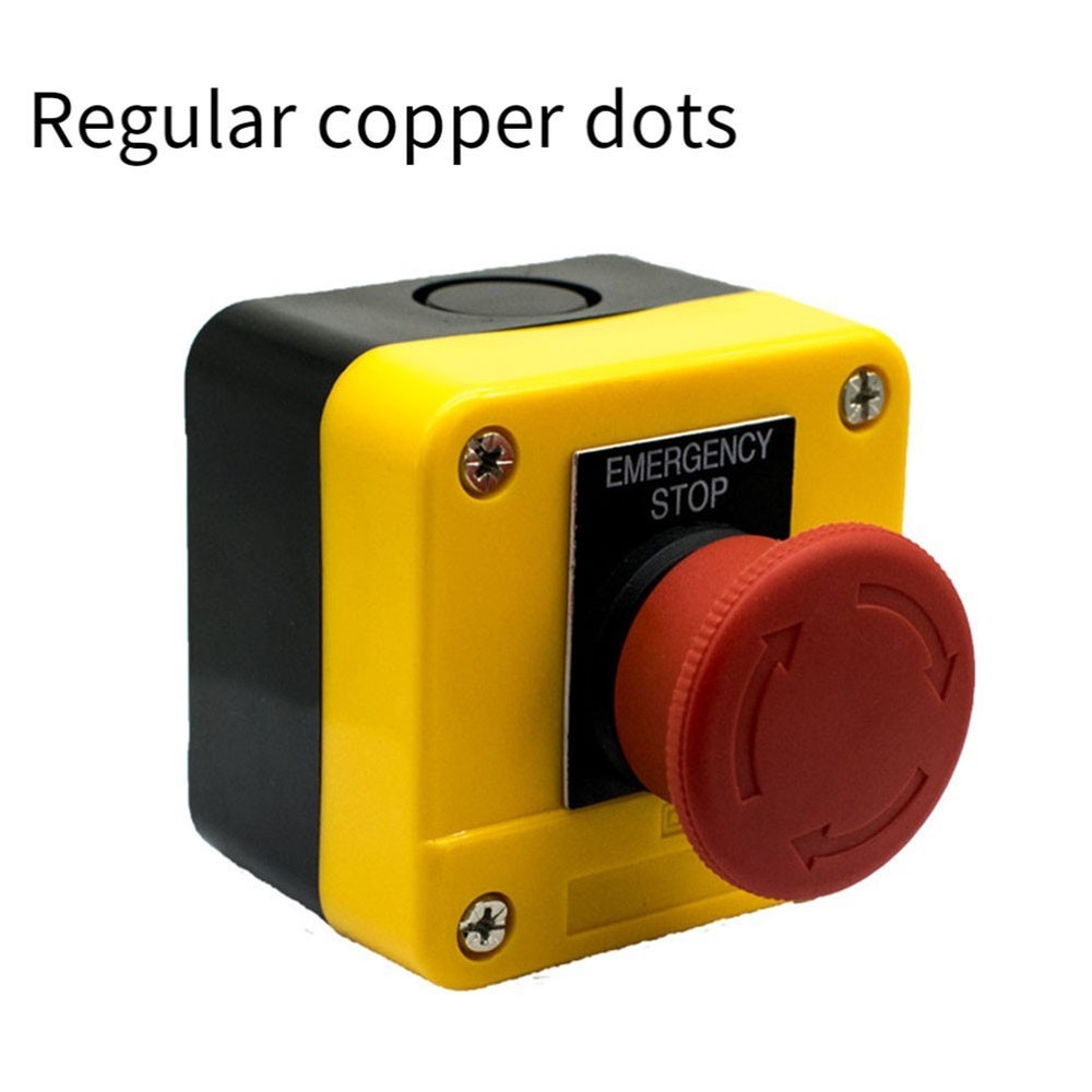 10A Latching E Stop Push Button Switch 1NC Waterproof Industrial Control