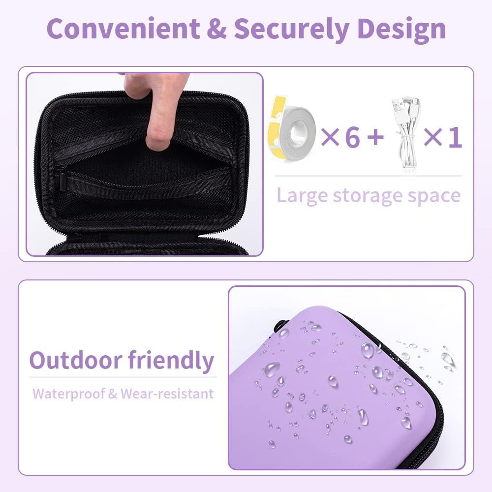 Phomemo D30 D35 Label Maker Machine Case Compatible with NiiMbot D11 D110 SUPVAN