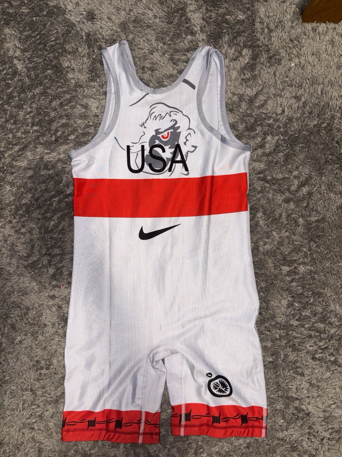 White Oklahoma State Singlet Adult Small