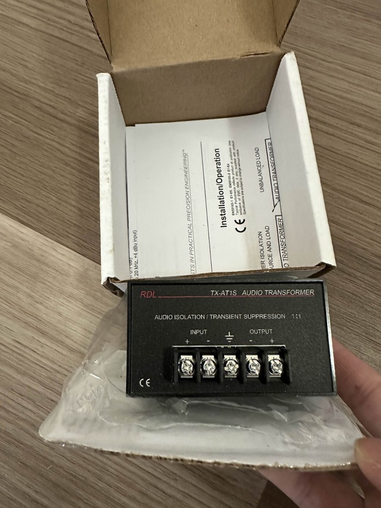 RDL TX-AT1S Audio Isolation Transformer with Suppression SAME DAY SHIP