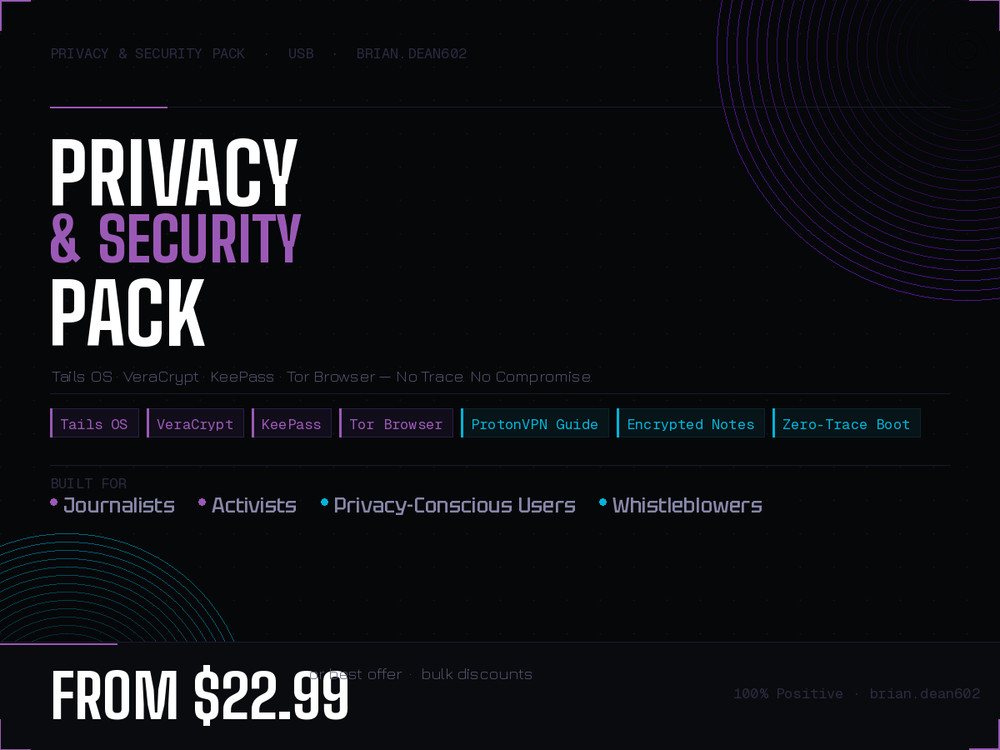 DARKNET/DARK WEB PRIVACY & SECURITY PACK