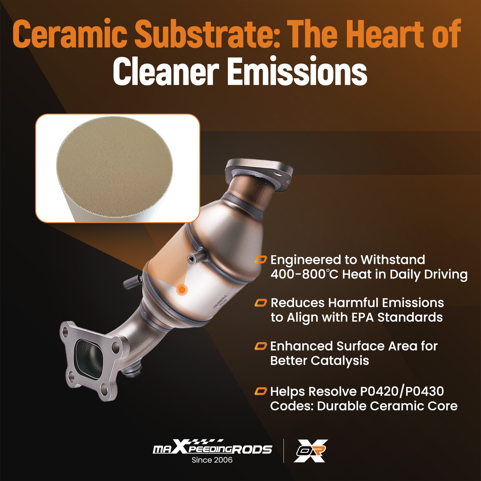 Front & Rear Manifold Catalytic Converter for Chevrolet Traverse 3.6L 2018-2021