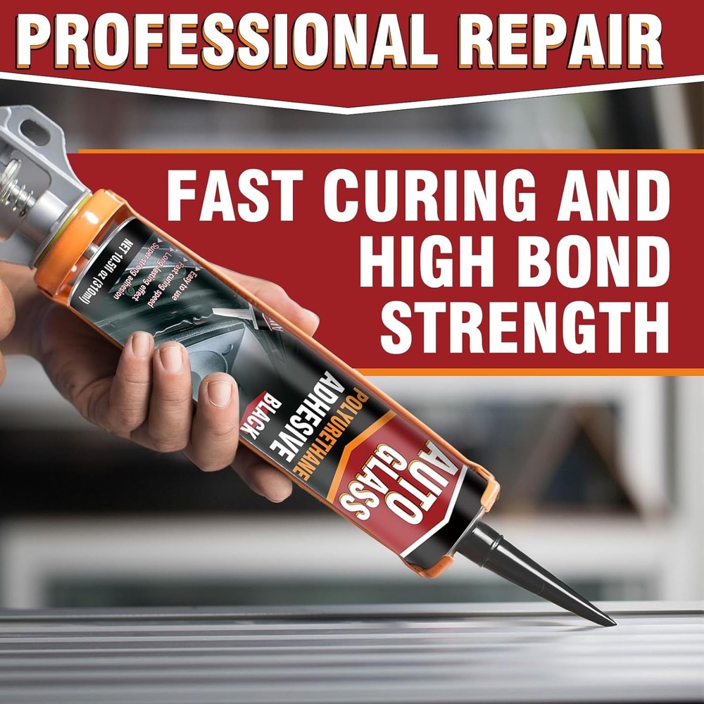 Polyurethane Windshield Sealant, Black Windshield Adhesive - High Viscosity, Fas
