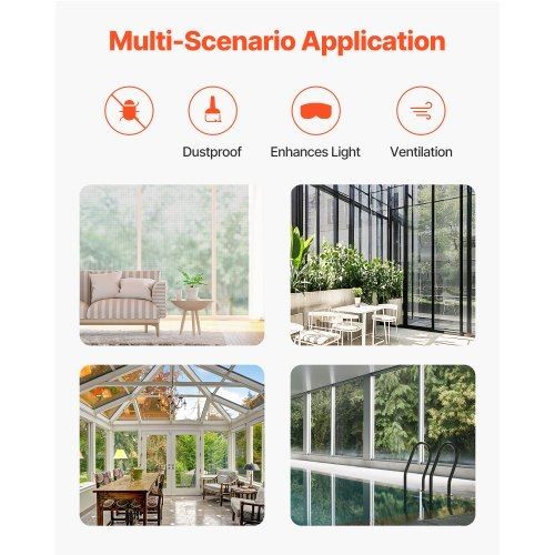 Window Screen Replacement 100 ft 48 in Window Screen Mesh DIY Adjustable