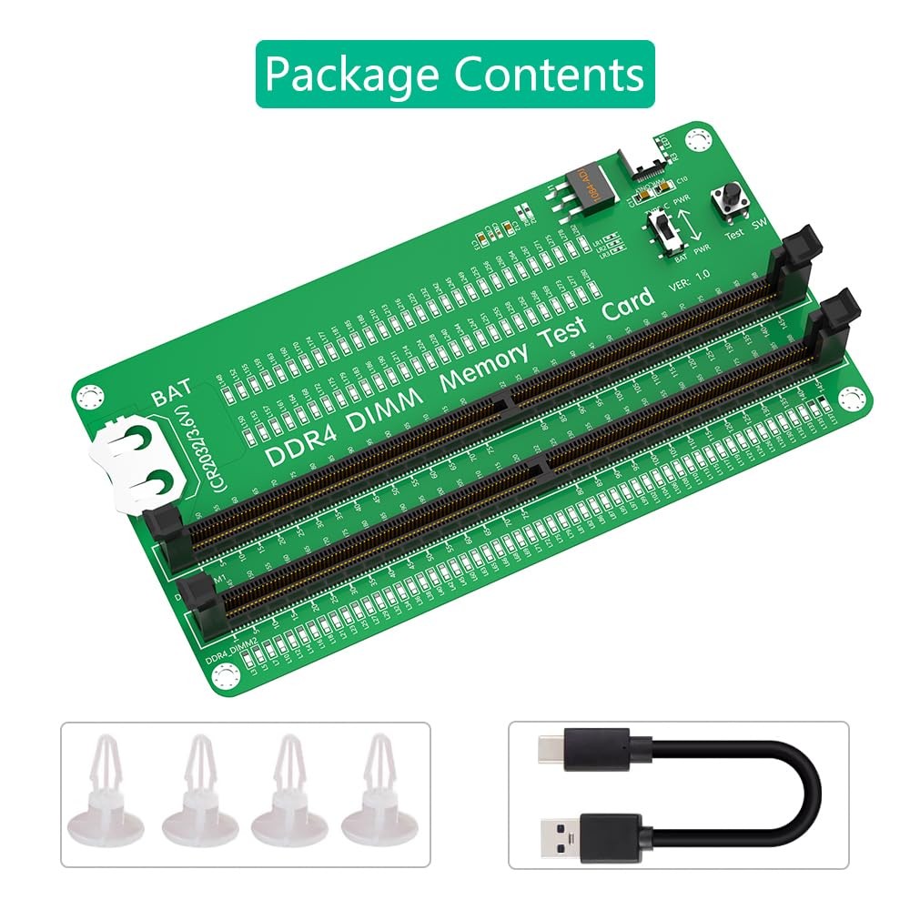DDR4 Memory Tester, Desktop Computer Memory Test Card With LED Indicators