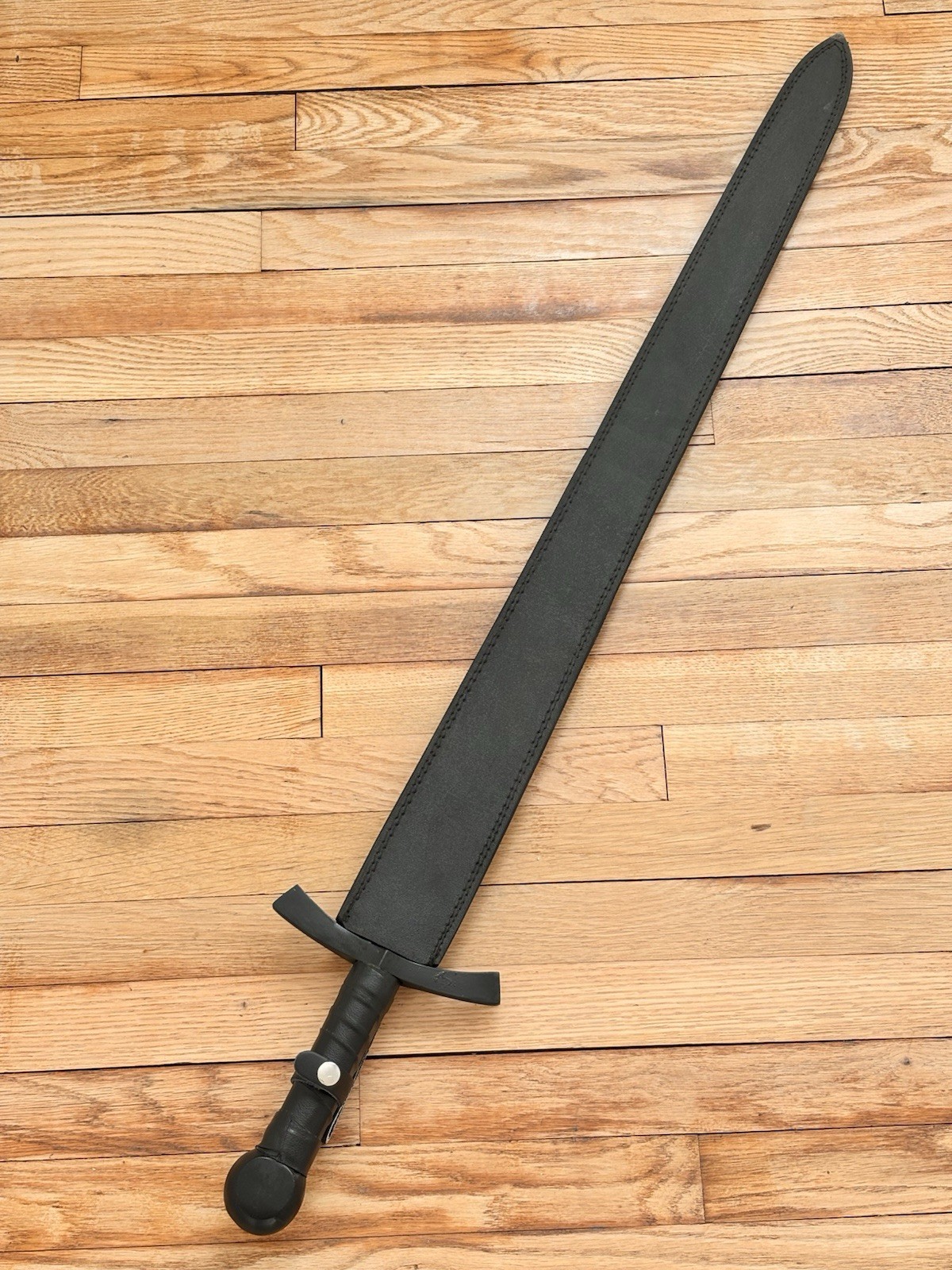 40” Rustic Broad Sword High Carbon Steel Full Tang Medieval Sharp Leather Sheath