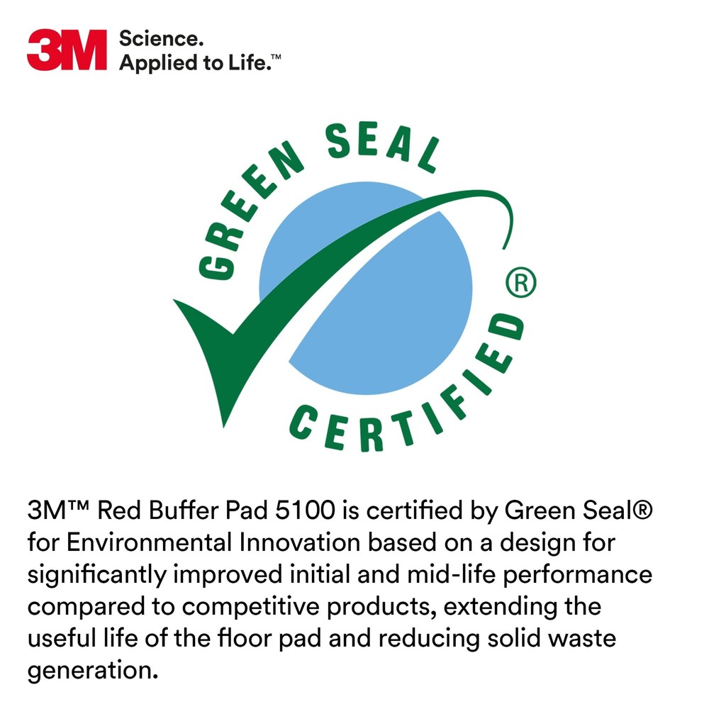 3M Red Buffer Pad 5100 24 in