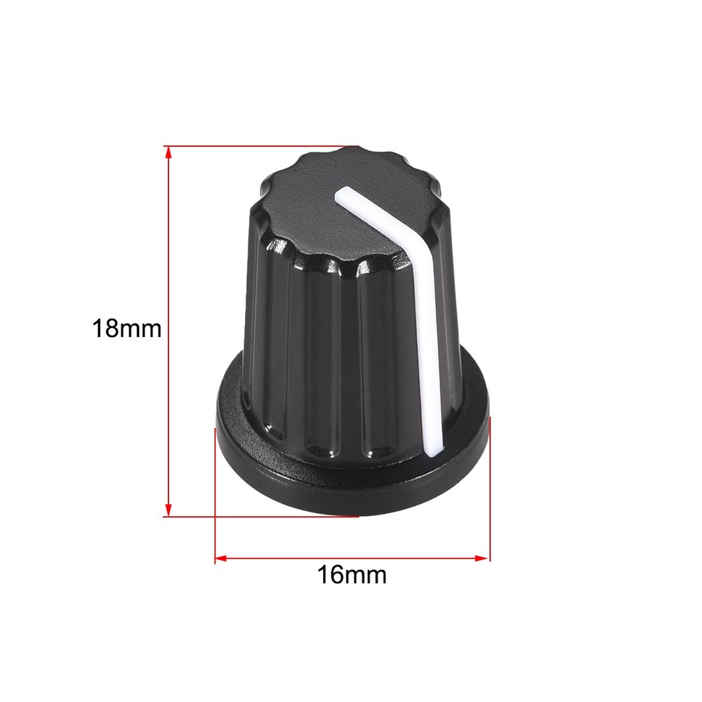 10pcs, 6mm Potentiometer Control Knobs For Guitar Volume Tone Knobs Black White