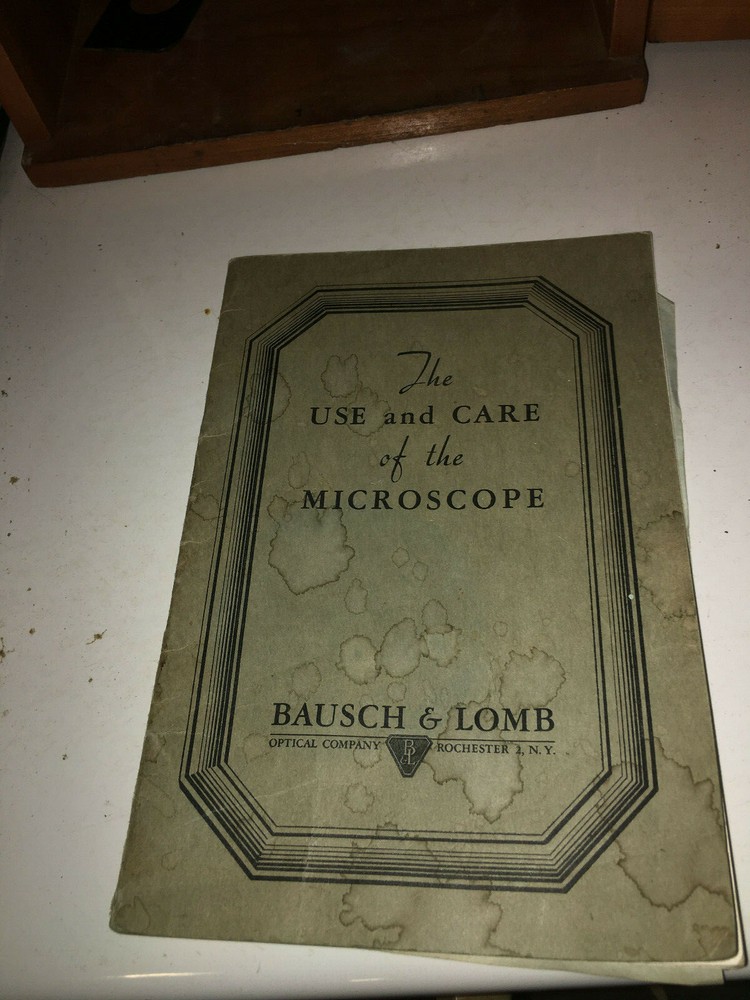 Vintage Bausch & Lomb Microscope w/ Wood Case