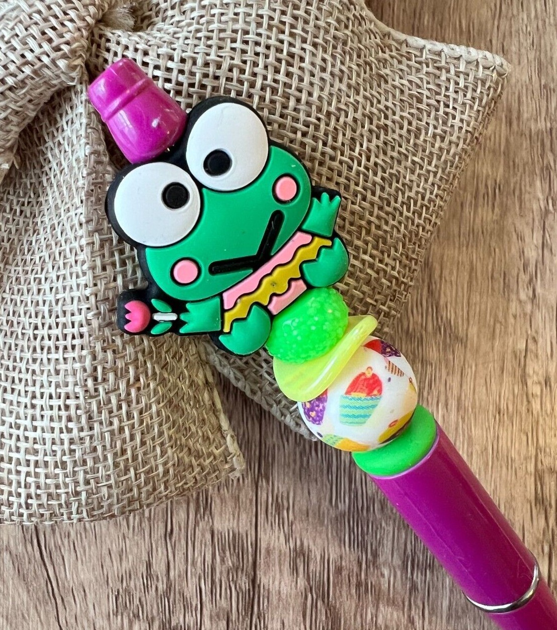 Custom beaded pen. Cute Sanrio characters! gifts, basket filler, journal, teen