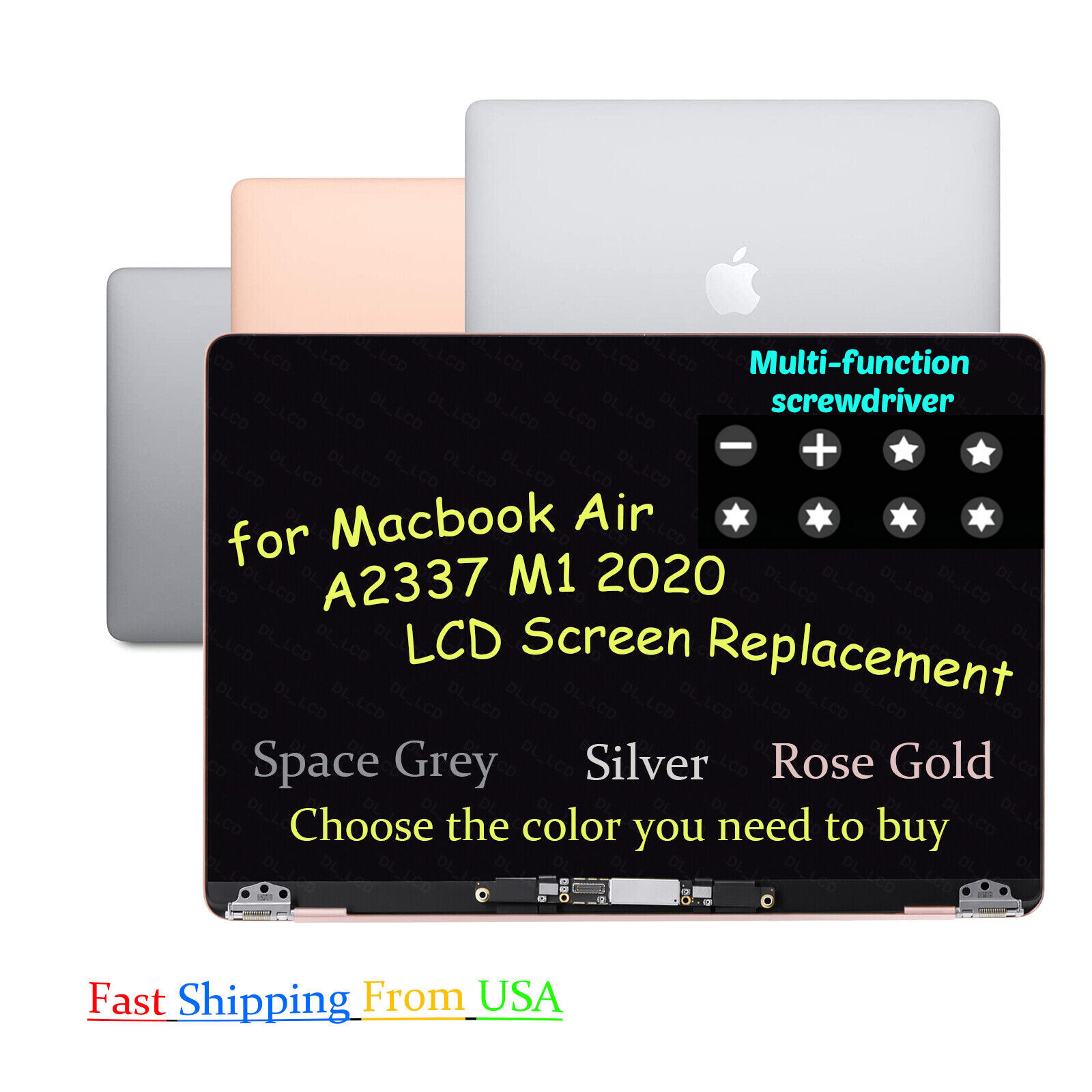 Replacement for MacBook A2337 Assembly LCD Screen Display 2020 Gray Silver Gold
