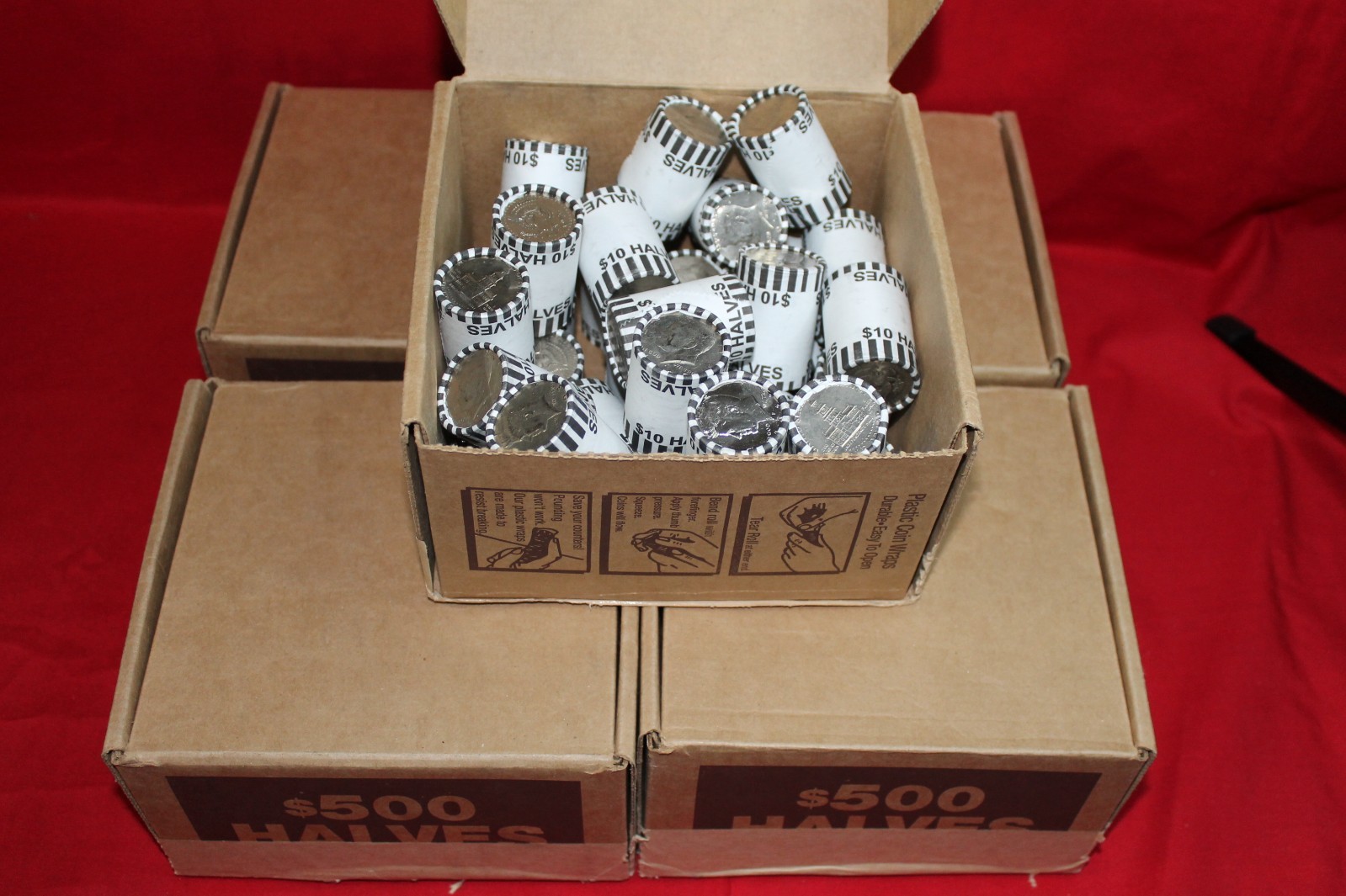 LOOK! CHEAPEST PRICE ON EBAY KENNEDY HALF DOLLAR BANK ROLL SEALED AND UNSEARCHED