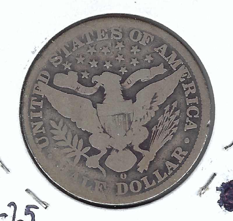 AG 1897-O BARBER HALF DOLLAR