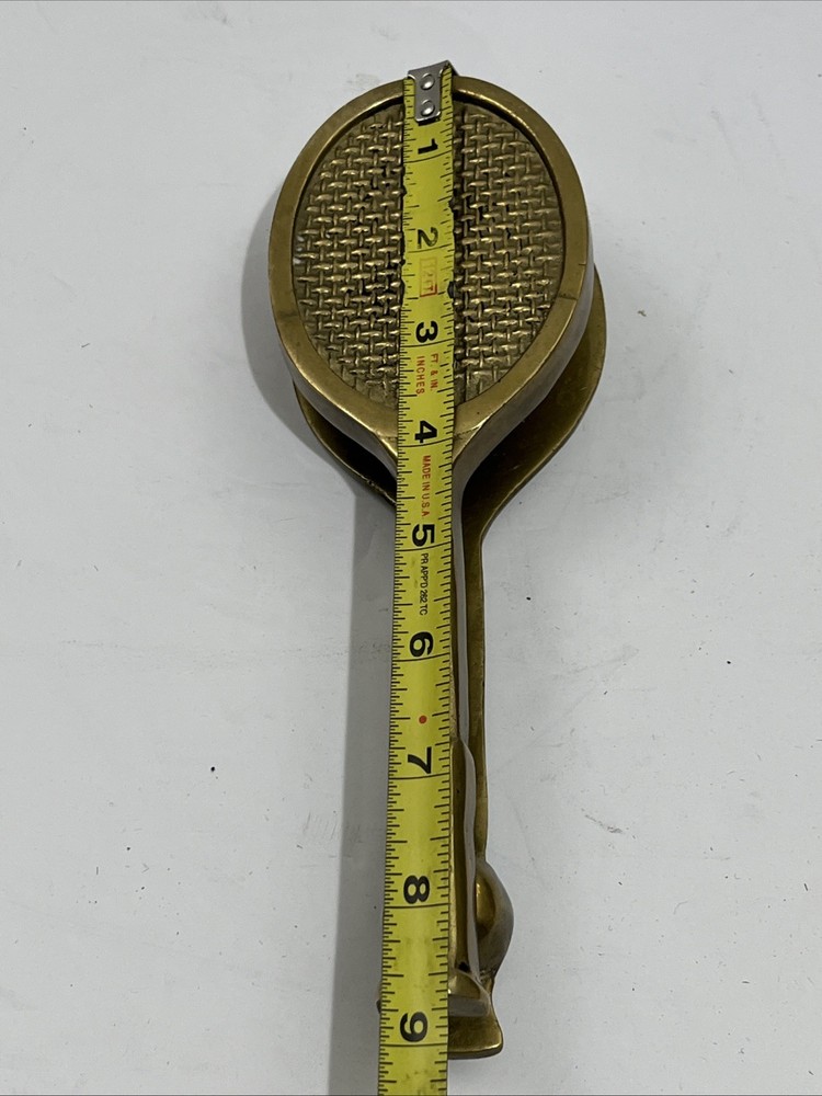 dav Windcurrent Collection Tennis Racket Solid Brass Door Knocker 8 3/4”