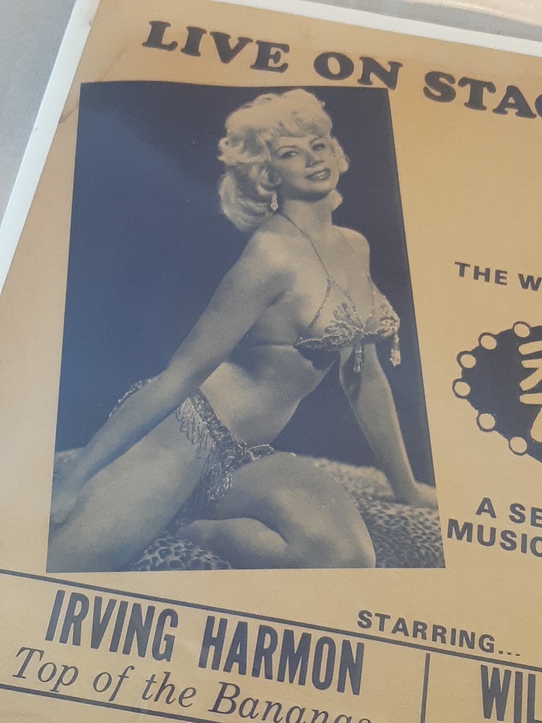 Vintage Adult Live Theater Poster Penny Powers Burlesque Show Beacon Theatre