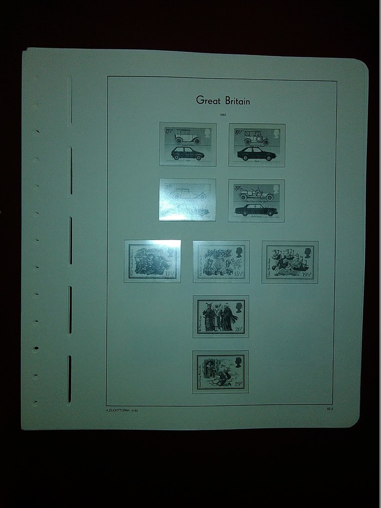 LIGHTHOUSE Commemorative Hingeless album pages Great Britain 1980-85 Used 85.02