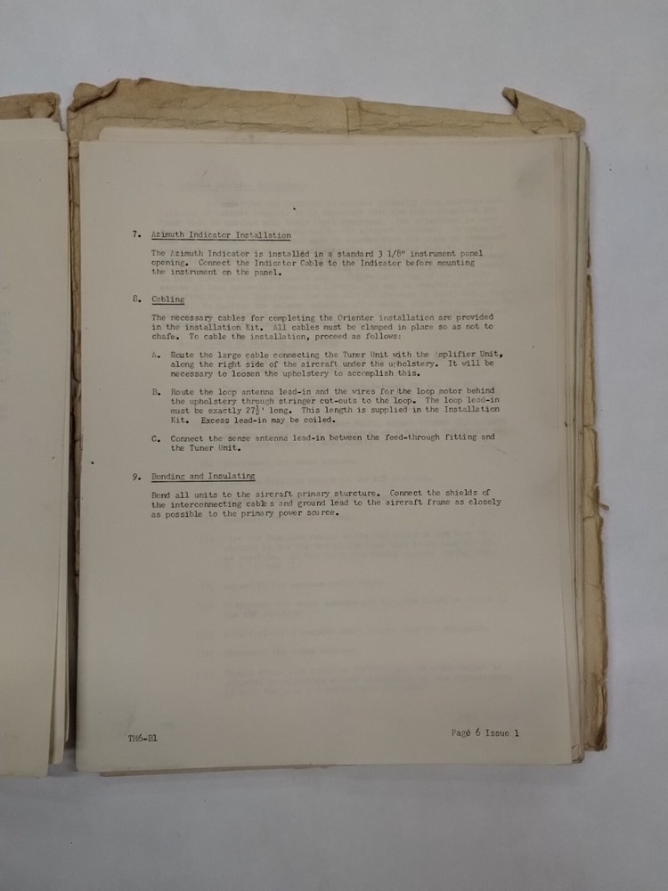 Lear Orienter Models ADF-12D3 & ADF-12D4 Installation Instructions- Original