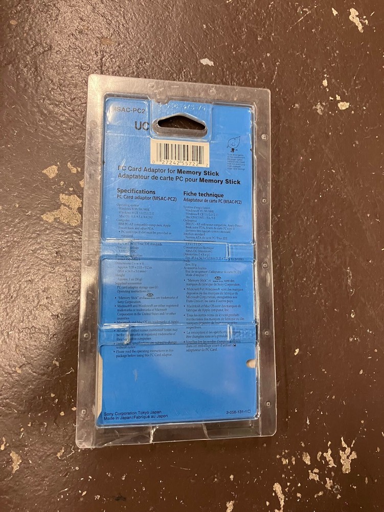 Sony Memory Stick PC Card Adapter MSAC-PC2