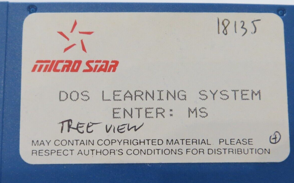 3.5" Floppy Disk Micro Star DOS LEARNING SYSTEM ENTER: MS vintage computer