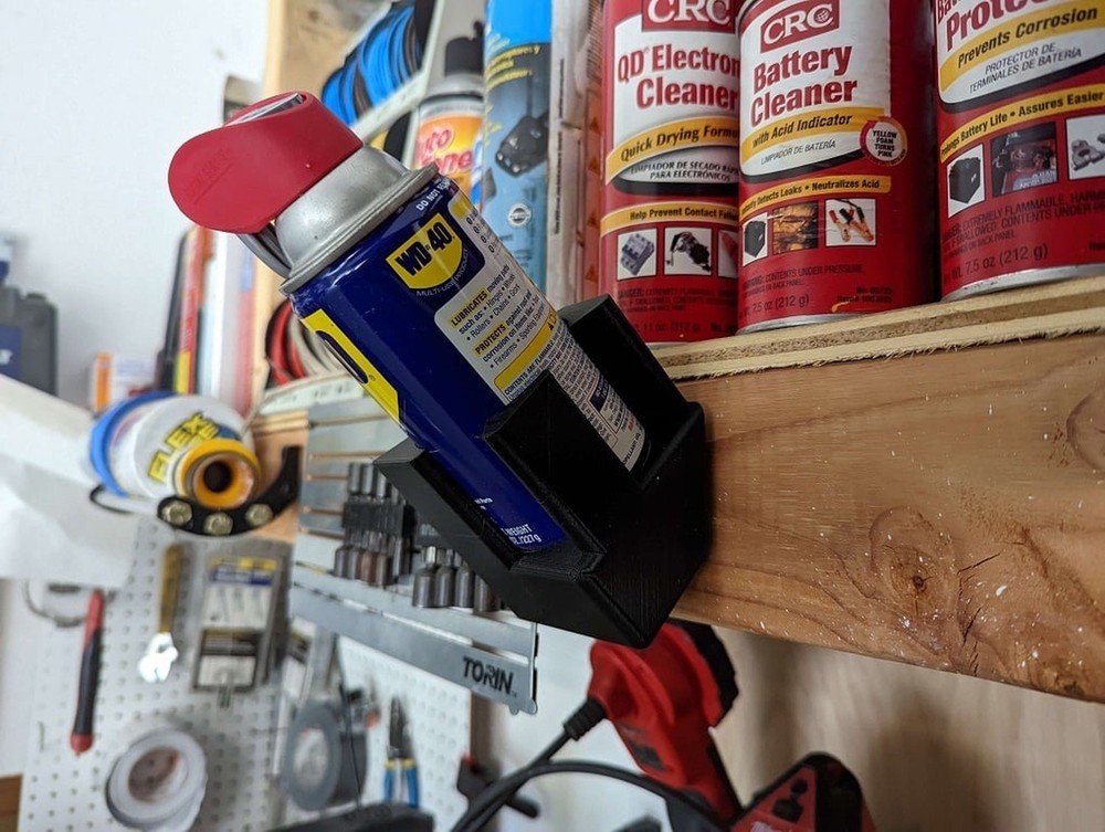 Spray Paint Can Holder Wall Mount - Workshop Organization Tool for Garage Workbe