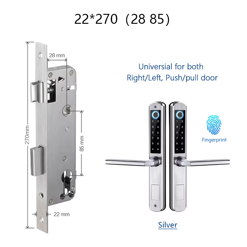 Waterproof Double-sided Gate Lock Fingerprint Lock APP RFID Code Keyless Smart