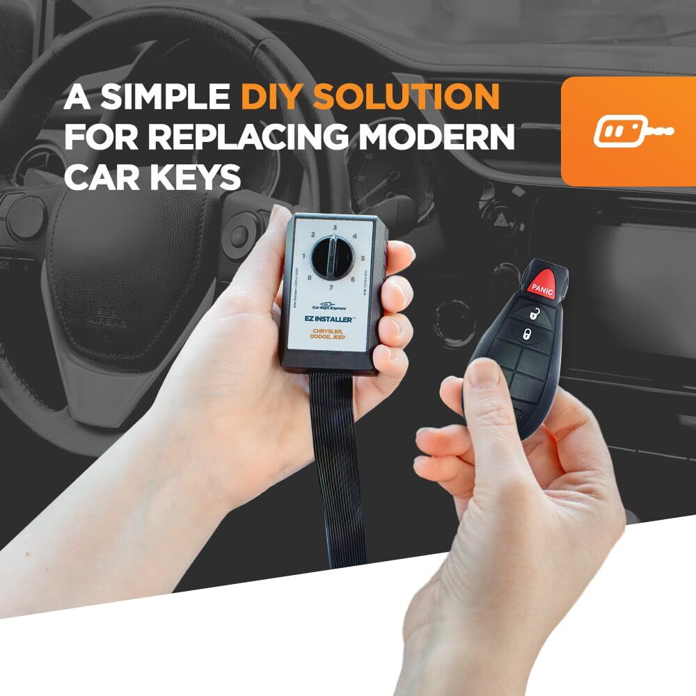 Simple Key, Key Fob and Key Programmer with Interchangeable 3 & 4 Button