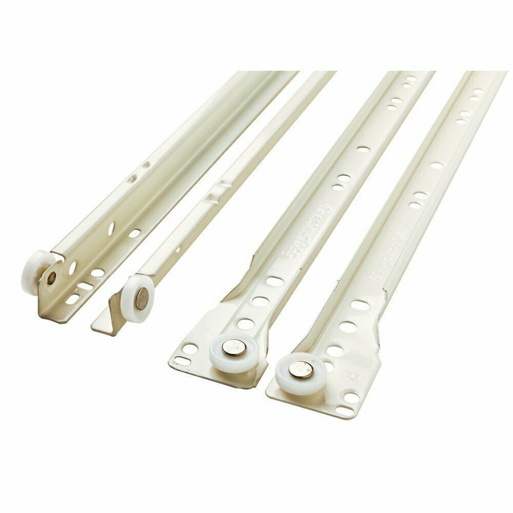 Drawer Slide 12" Bottom Mount 50 lb Self Closing Slide Set