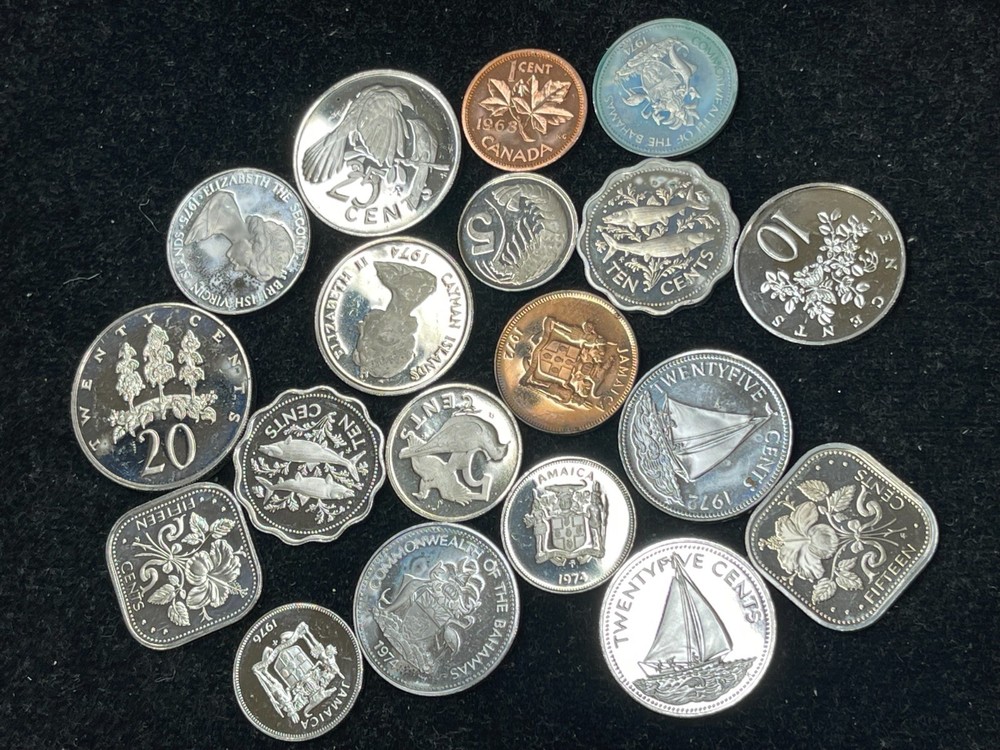 Assorted World Foreign Proof Coins Lot Excellent Condition