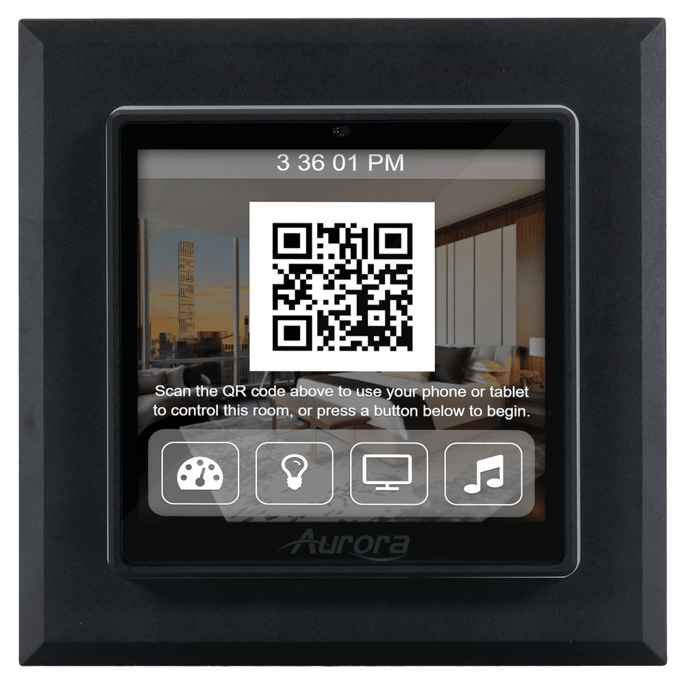 Aurora Multimedia RXT-4WM-B 4" 1:1 Wall Mount ReAX Touch Panel Control System