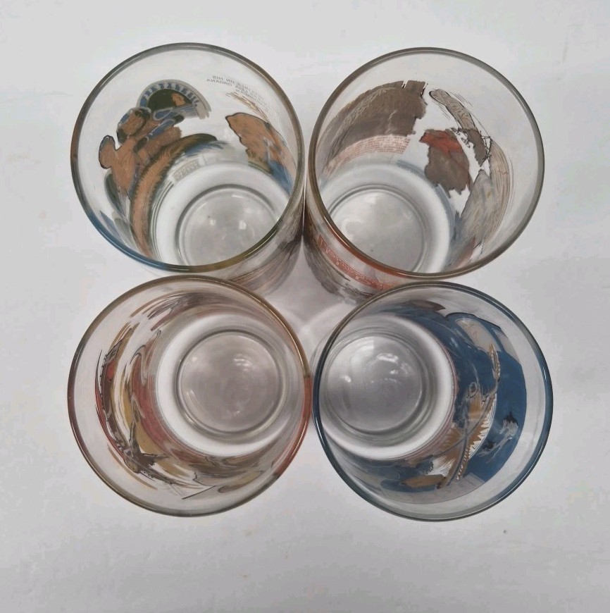 Set Of (4) 1983 Star Wars Return of the Jedi Burger King Drinking Glasses