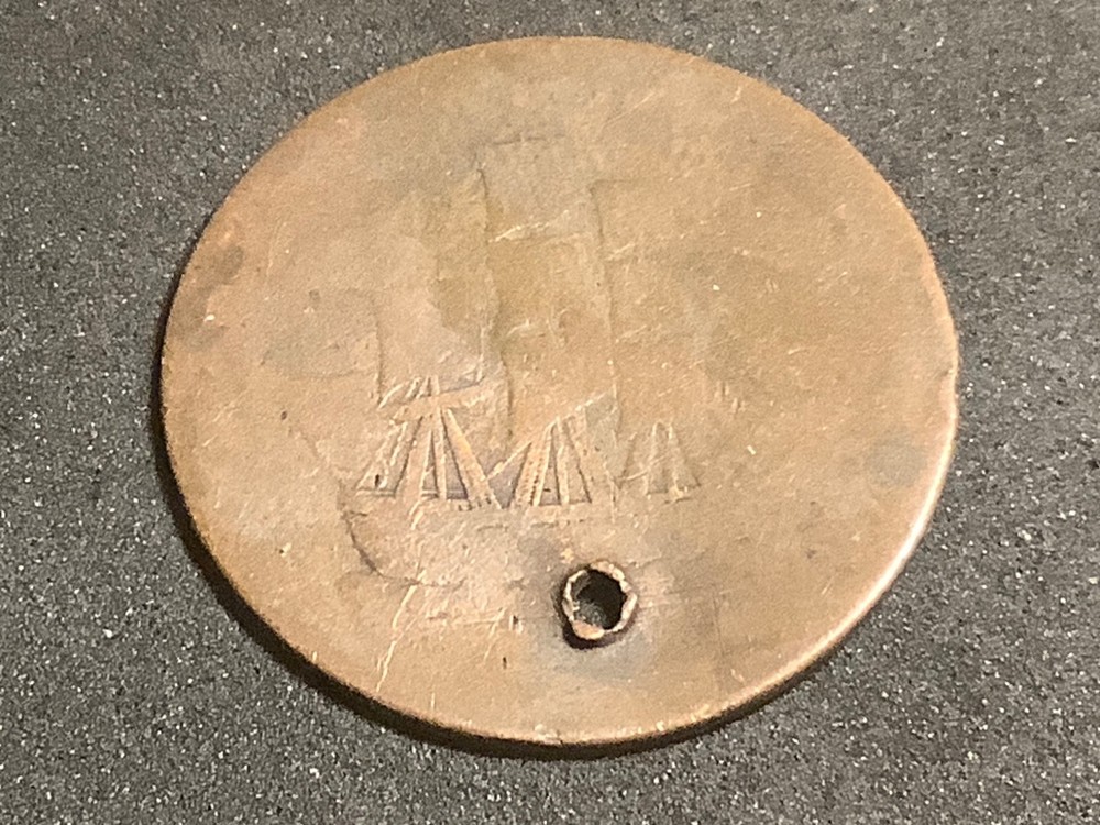 1815 Lower Canada Half Penny Token Sailing Ship