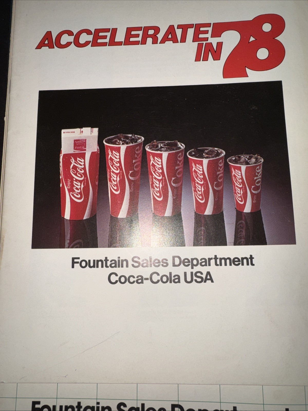 Coca Cola Fountain Sales Dept 77 78 80 81
