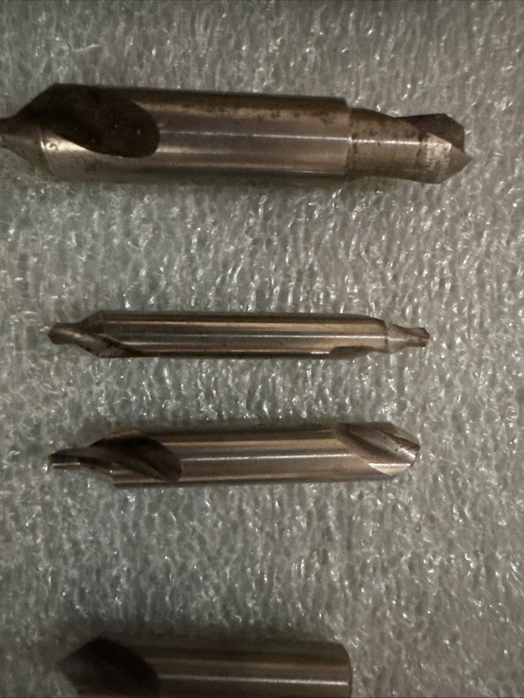 6 HSS Drill & Counter Sink Bits As Is 2 Broken Ends Needs Sharpening