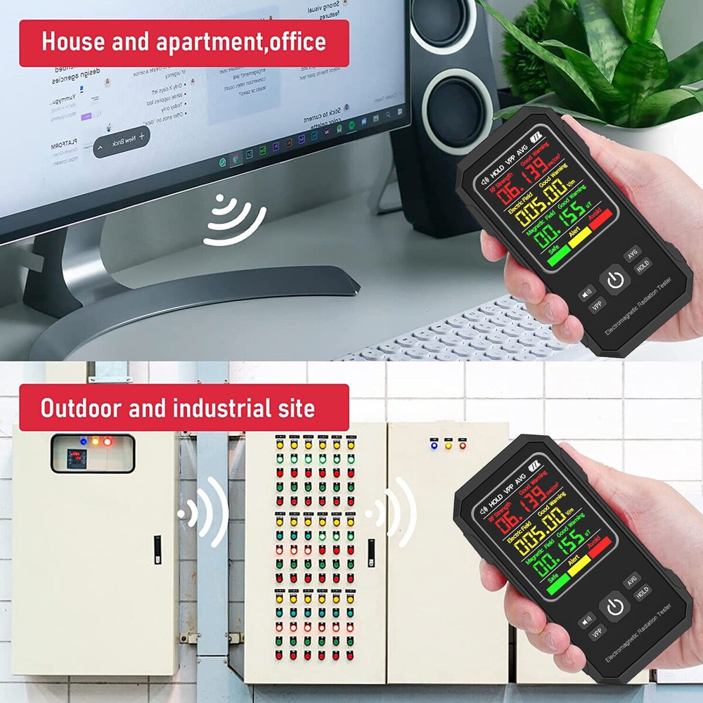 EMF Meter Radiation Detector Electromagnetic Field Tester Digital Sensor Reader