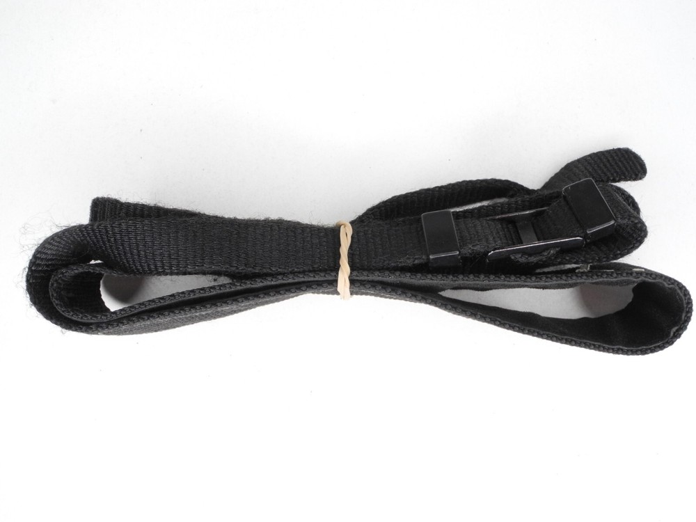 (Missing & Peeling Letters) Mamiya Black / White Camera Neck Strap (NO LUGS)