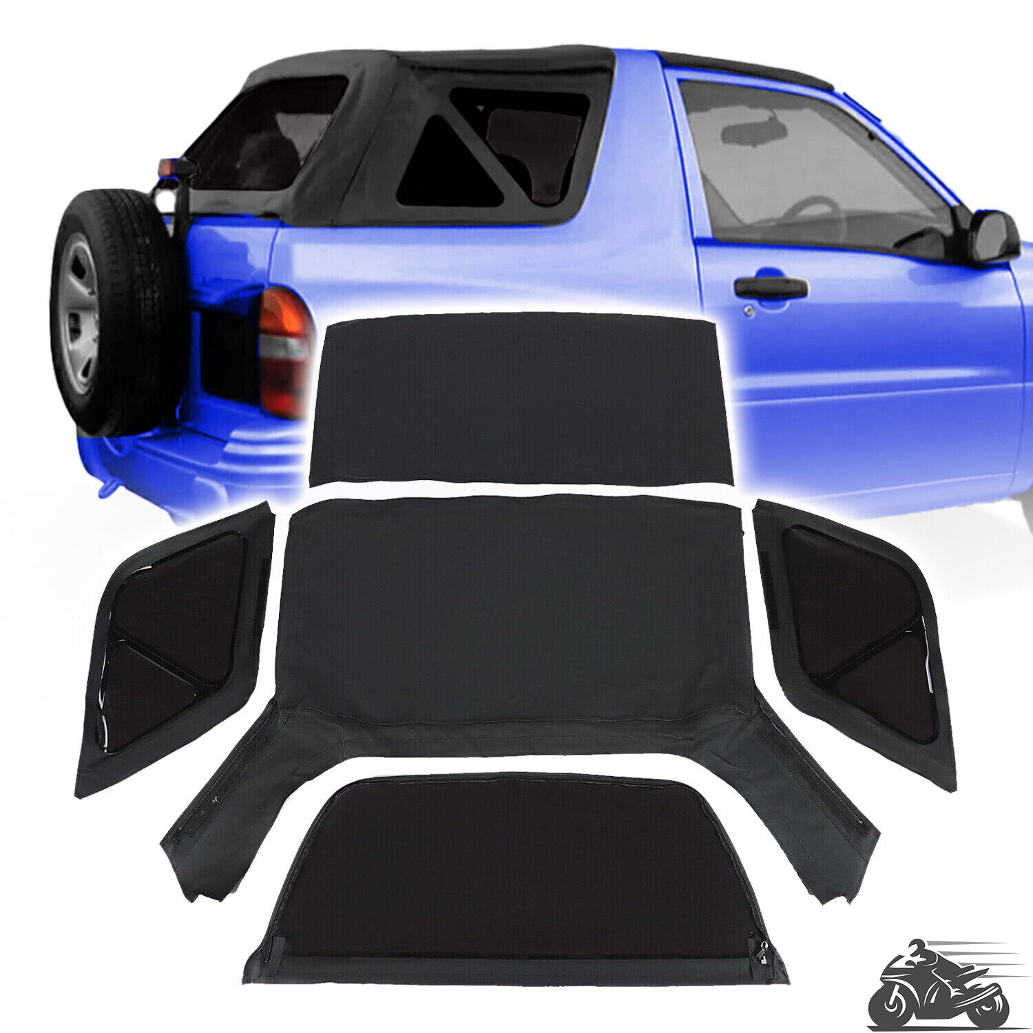 Replacement Soft Top with Tinted Window For 99-2004 Suzuki Vitara Chevy Tracker