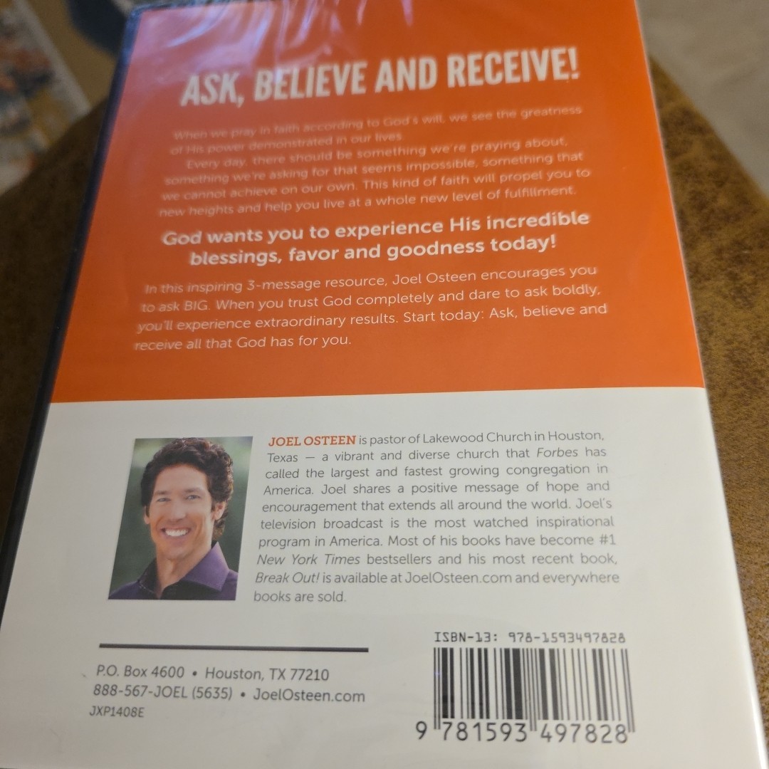 Ask, Believe & Receive by Joel Osteen (CD and DVD)