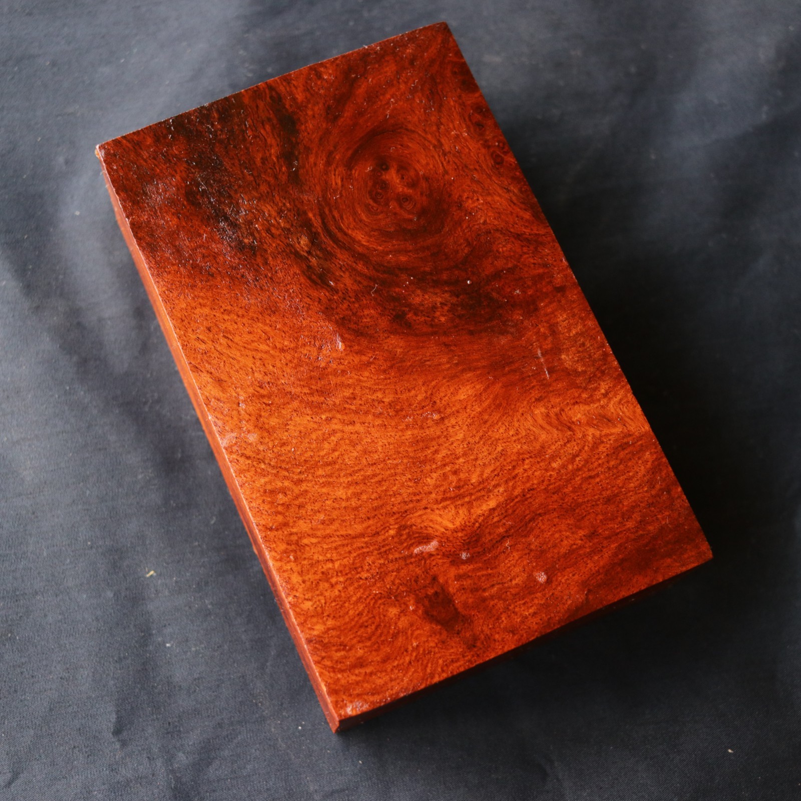 Amboyna Burl Exotic Wood Blank 90 × 148 × 40mm Knife Handle Turning Craft #676