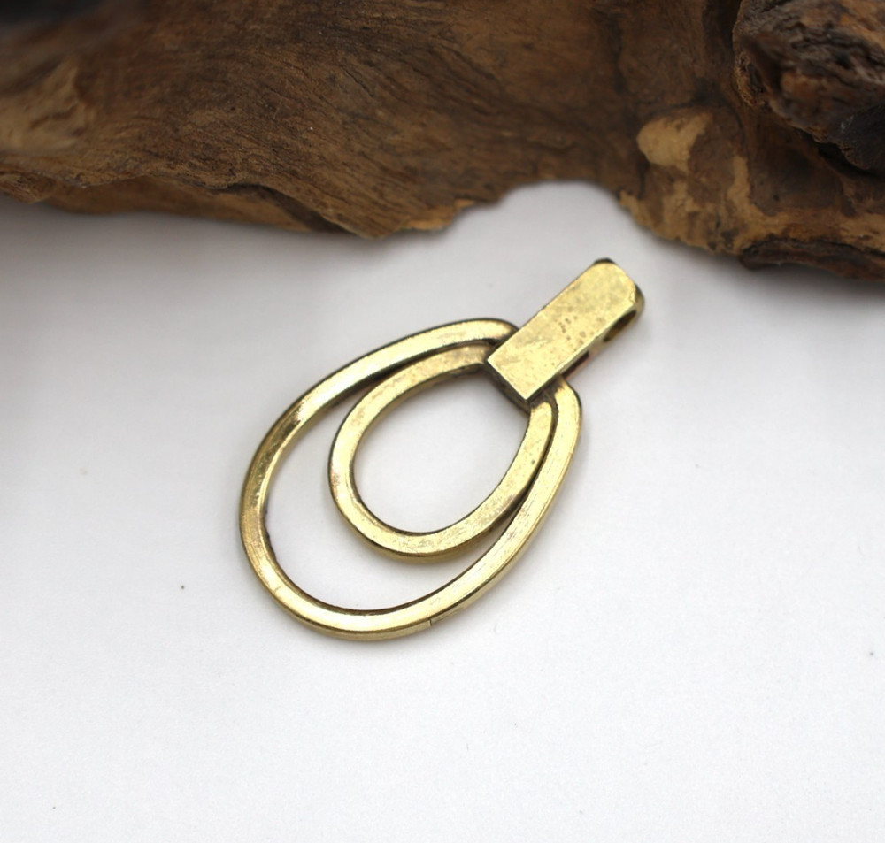 Vintage Brass Double Loop Pendant (BP19)